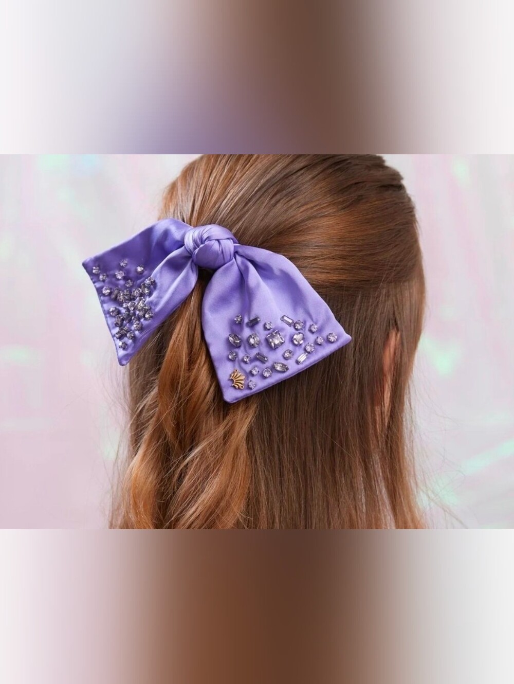 NWT Lele Sadoughi June Alexandrite Paloma Jeweled Birthstone Bow